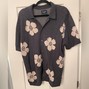 NWT Men’s Abercrombie & Fitch Knit Polo Button Shirt, Size Large